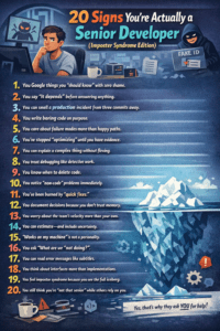 20 Signs You're Actually a Senior Developer (Imposter Syndrome Edition)