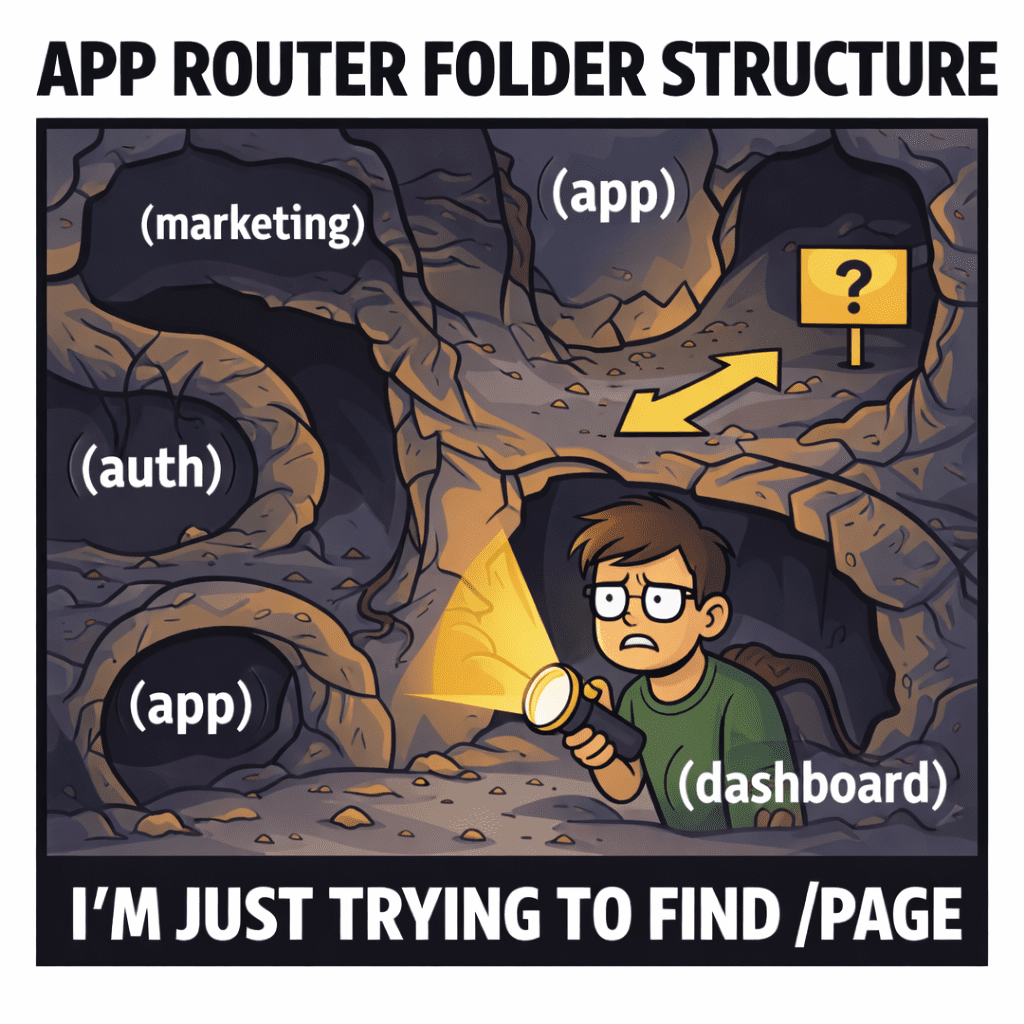 App Router meme about cache roulette