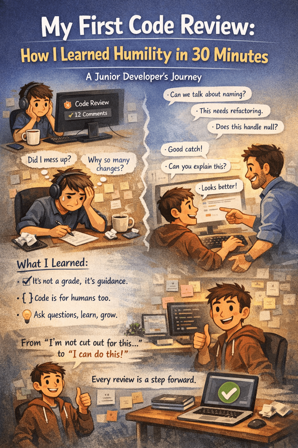 My First Code Review: How I Learned Humility in 30 Minutes