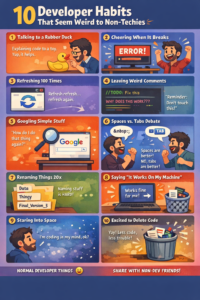 10 Developer Habits That Seem Weird to Non-Techies (But Make Total Sense)