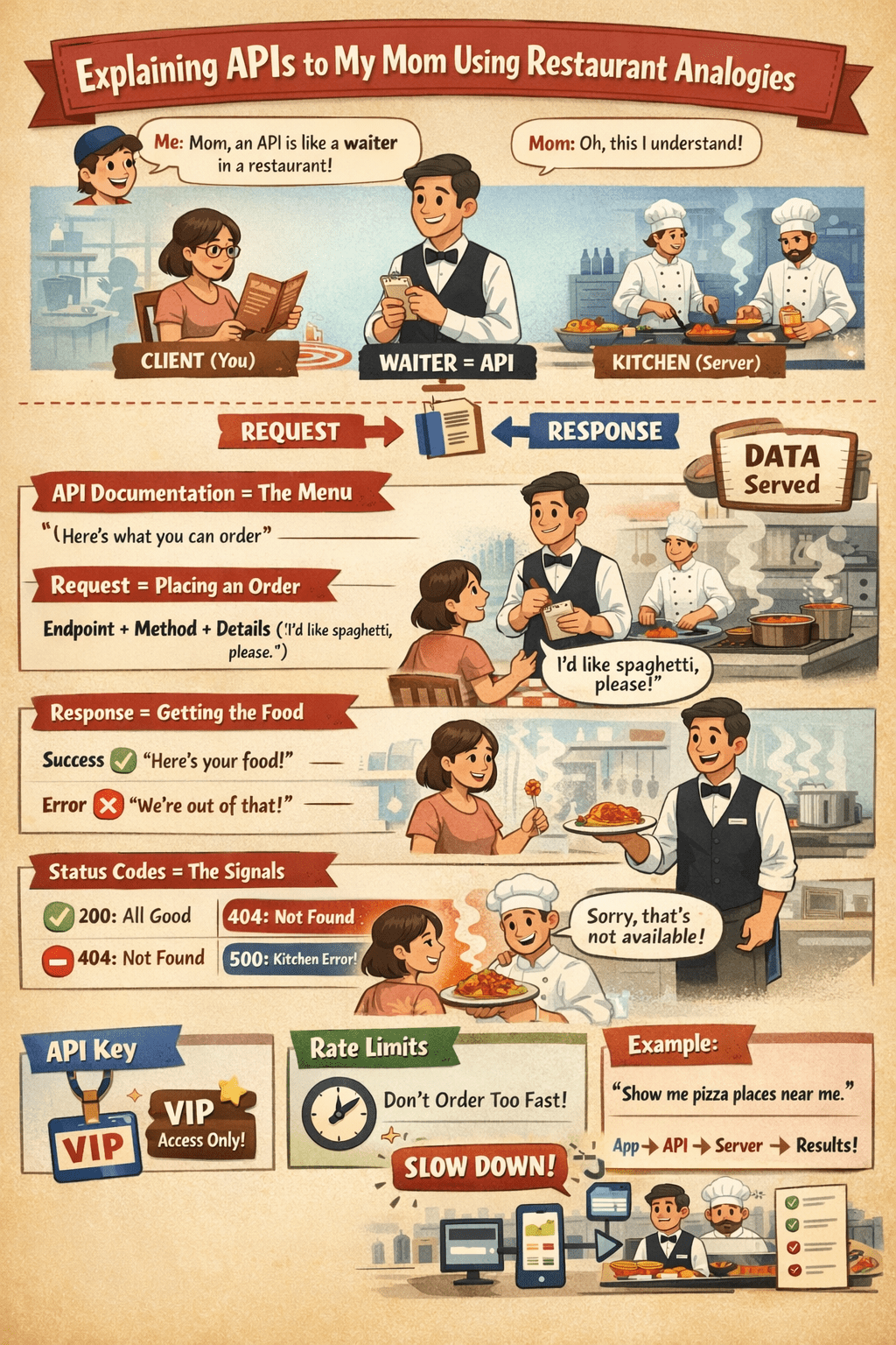 Explaining APIs to My Mom Using Restaurant Analogies