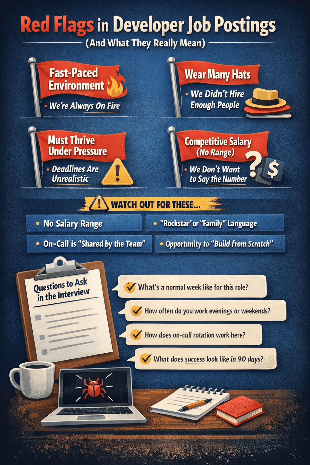 Red Flags in Developer Job Postings (And What They Really Mean)