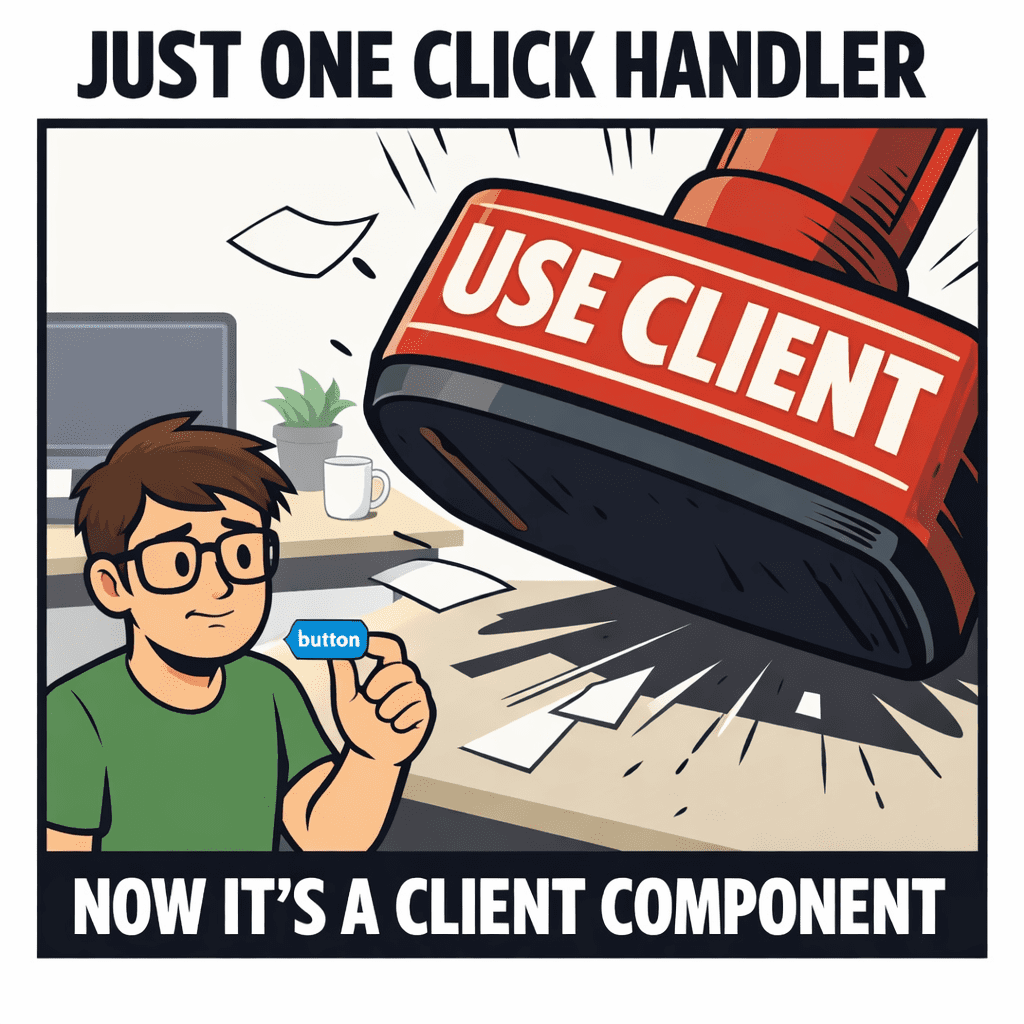 15 Next.js Memes That Prove App Router Broke Us All NextJS meme about "use client" tax